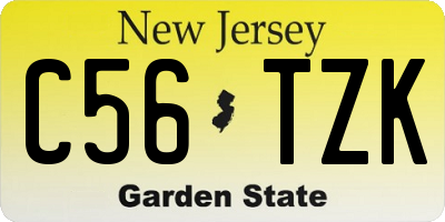 NJ license plate C56TZK