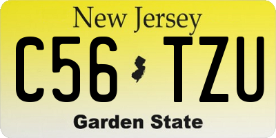 NJ license plate C56TZU