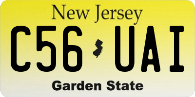 NJ license plate C56UAI