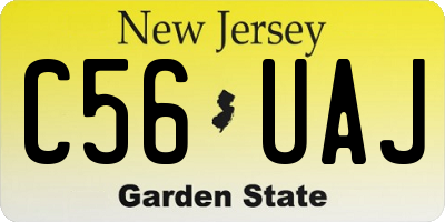 NJ license plate C56UAJ