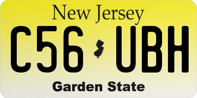 NJ license plate C56UBH
