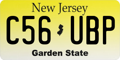NJ license plate C56UBP