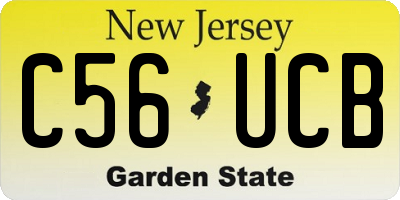 NJ license plate C56UCB