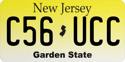 NJ license plate C56UCC