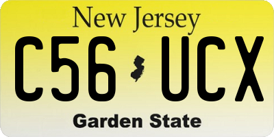 NJ license plate C56UCX