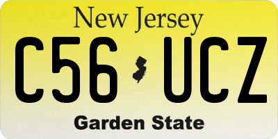 NJ license plate C56UCZ
