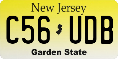 NJ license plate C56UDB