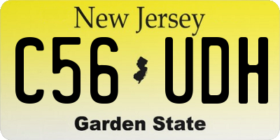 NJ license plate C56UDH