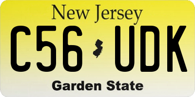 NJ license plate C56UDK