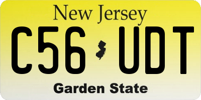 NJ license plate C56UDT