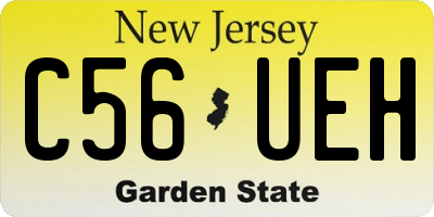 NJ license plate C56UEH
