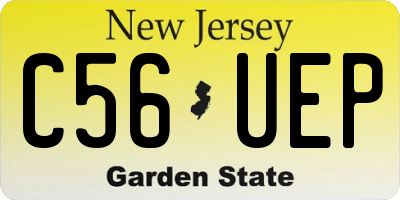 NJ license plate C56UEP