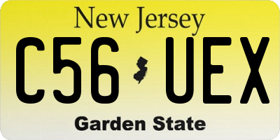NJ license plate C56UEX
