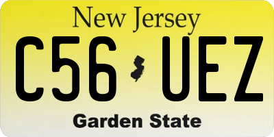 NJ license plate C56UEZ