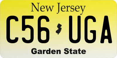 NJ license plate C56UGA