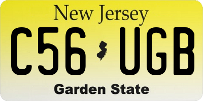 NJ license plate C56UGB