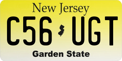 NJ license plate C56UGT