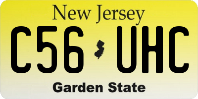NJ license plate C56UHC