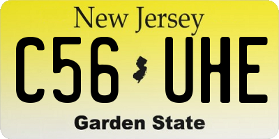 NJ license plate C56UHE
