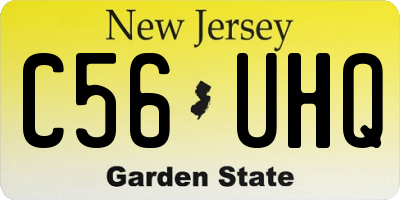 NJ license plate C56UHQ