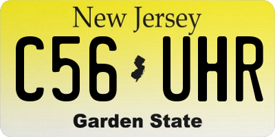 NJ license plate C56UHR