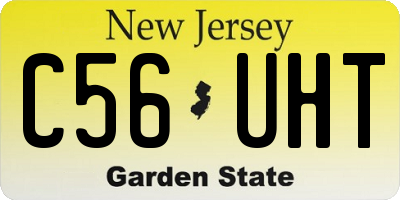 NJ license plate C56UHT