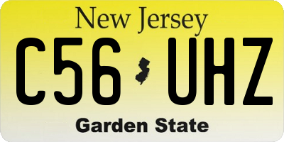 NJ license plate C56UHZ
