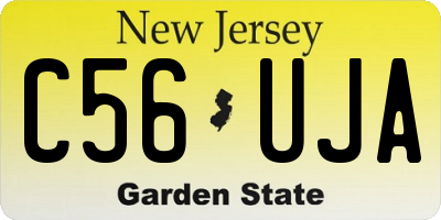 NJ license plate C56UJA