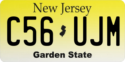 NJ license plate C56UJM