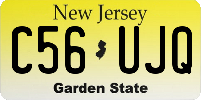 NJ license plate C56UJQ
