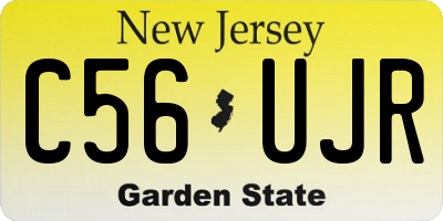 NJ license plate C56UJR