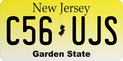 NJ license plate C56UJS