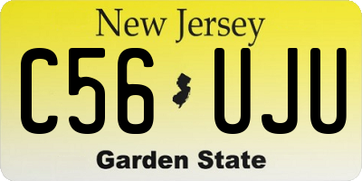NJ license plate C56UJU