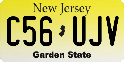 NJ license plate C56UJV
