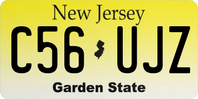 NJ license plate C56UJZ