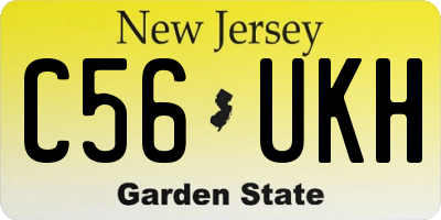NJ license plate C56UKH