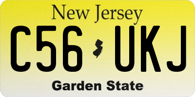 NJ license plate C56UKJ