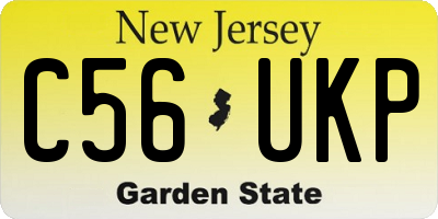 NJ license plate C56UKP