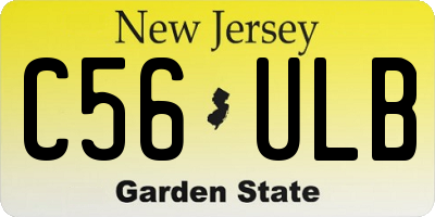 NJ license plate C56ULB