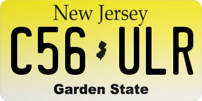 NJ license plate C56ULR