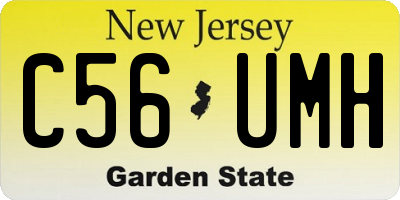 NJ license plate C56UMH