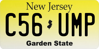 NJ license plate C56UMP