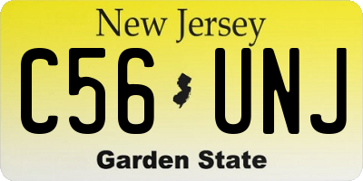 NJ license plate C56UNJ
