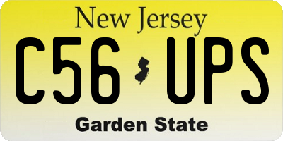 NJ license plate C56UPS