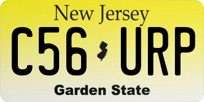NJ license plate C56URP