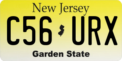 NJ license plate C56URX