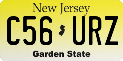 NJ license plate C56URZ