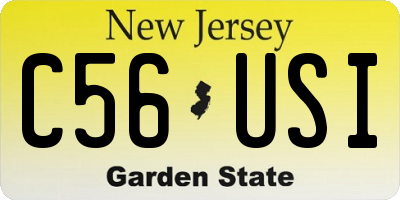 NJ license plate C56USI