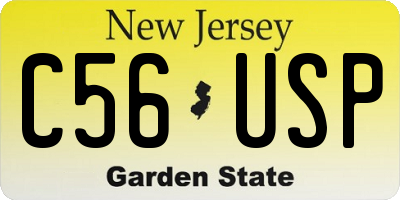 NJ license plate C56USP