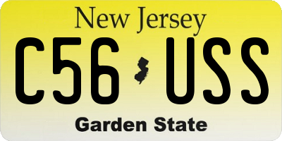 NJ license plate C56USS